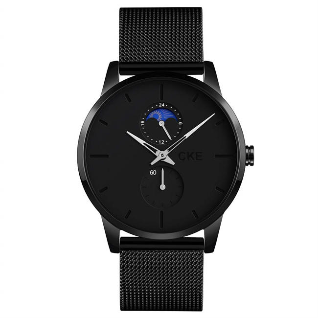 Mens Watch Ultra -Thin Minimalist Fashion Waterproof Wrist Watches for Men with Stainless Steel Mesh Band